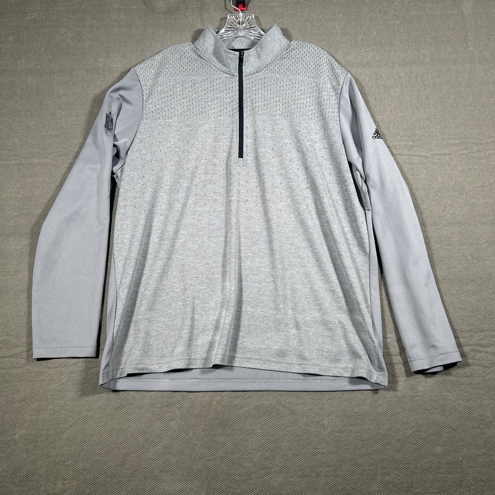 Adidas Long Sleeve Pullover 1/4 Zip Mens XL Lightweight Activewear Gray